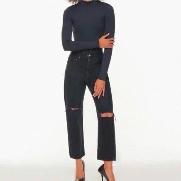 Agolde 90s Crop Mid Rise Jean In Bauhaus Size 22 - Picture 1 of 9
